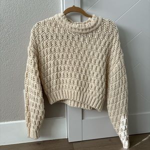 Cream chunky knit sweater